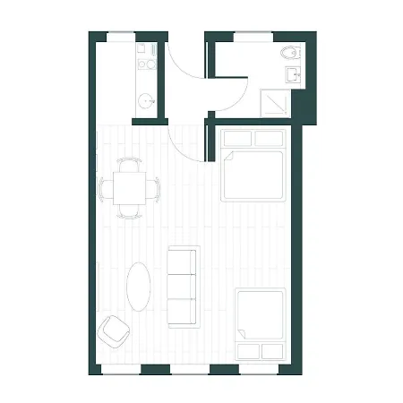 Apartment B Our Guest At New Baroque Center *